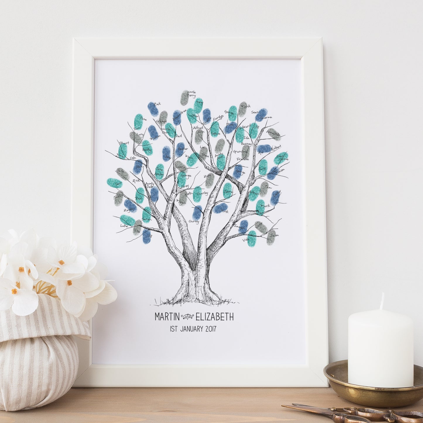 Beech Wedding Fingerprint Tree Guestbook