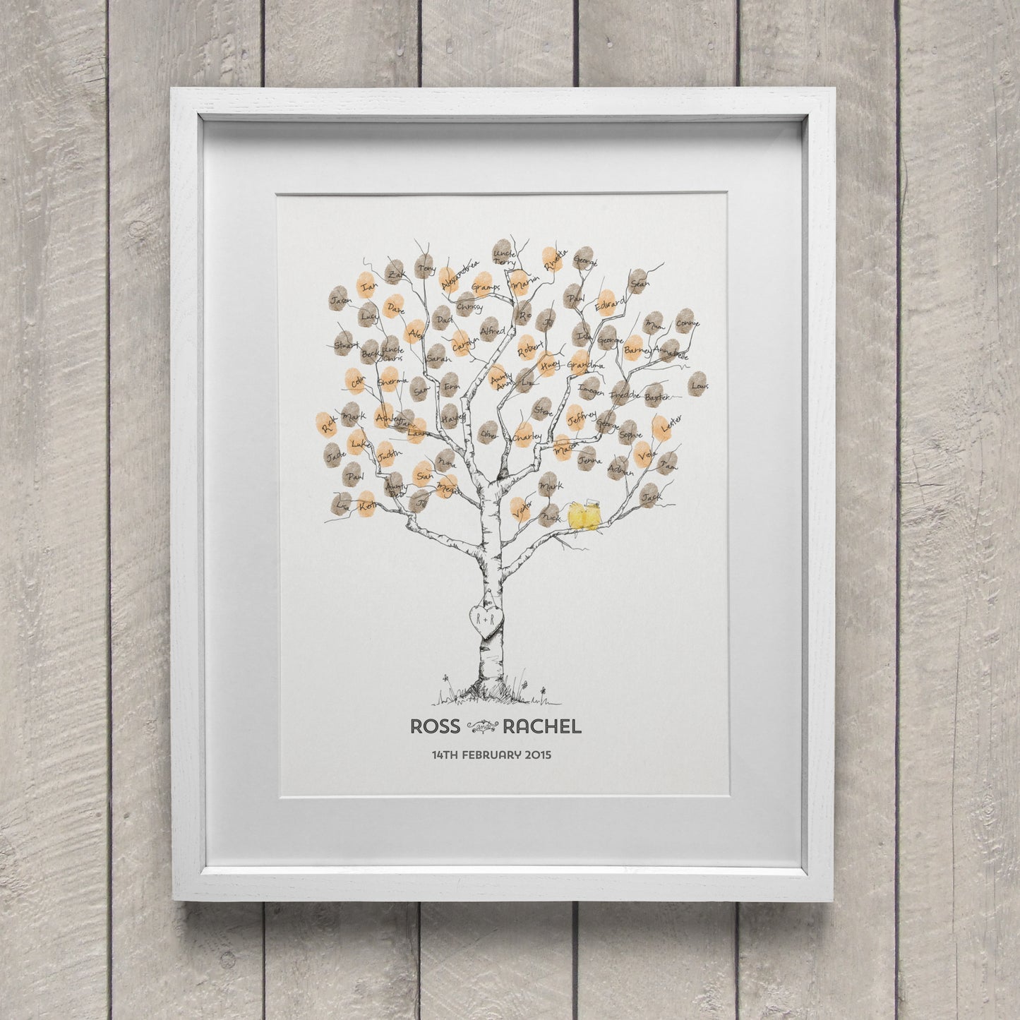 Birch Wedding Fingerprint Tree Guestbook