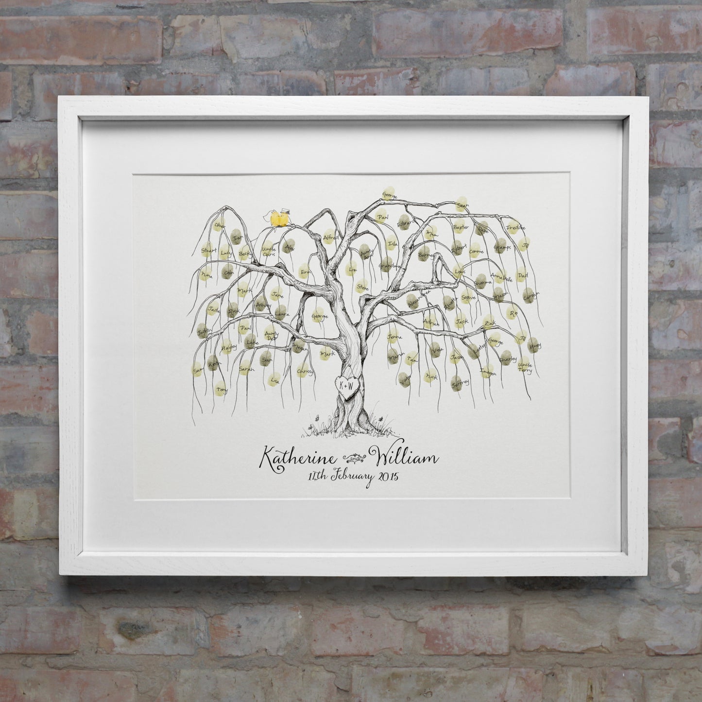 Willow Wedding Fingerprint Tree Guestbook