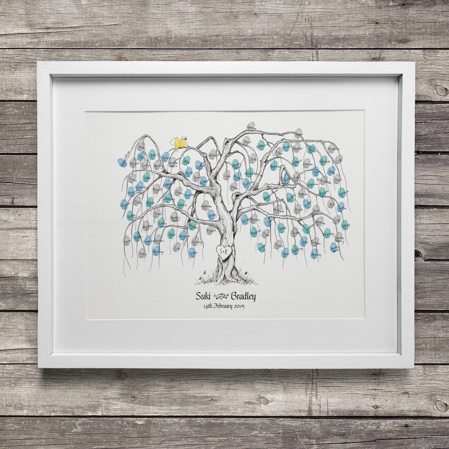 Willow Wedding Fingerprint Tree Guestbook